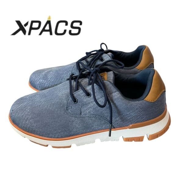 New XPACS Men's Blue Oxford Lace-up Orthotic Arch Support Shoes Sneakers 10 - Picture 1 of 7